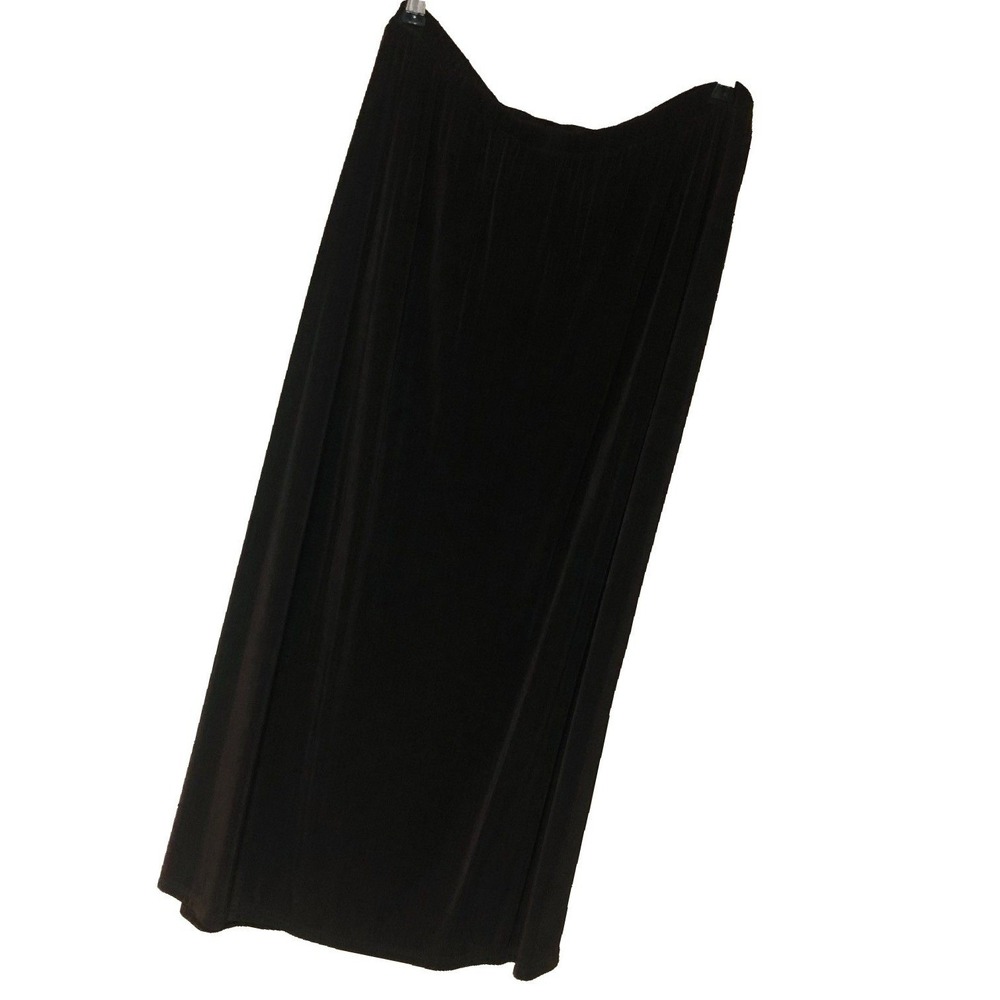Vintage Citiknits Brown Maxi Skirt Minimalist Capsule Slinky Jersey Knit Size 3X